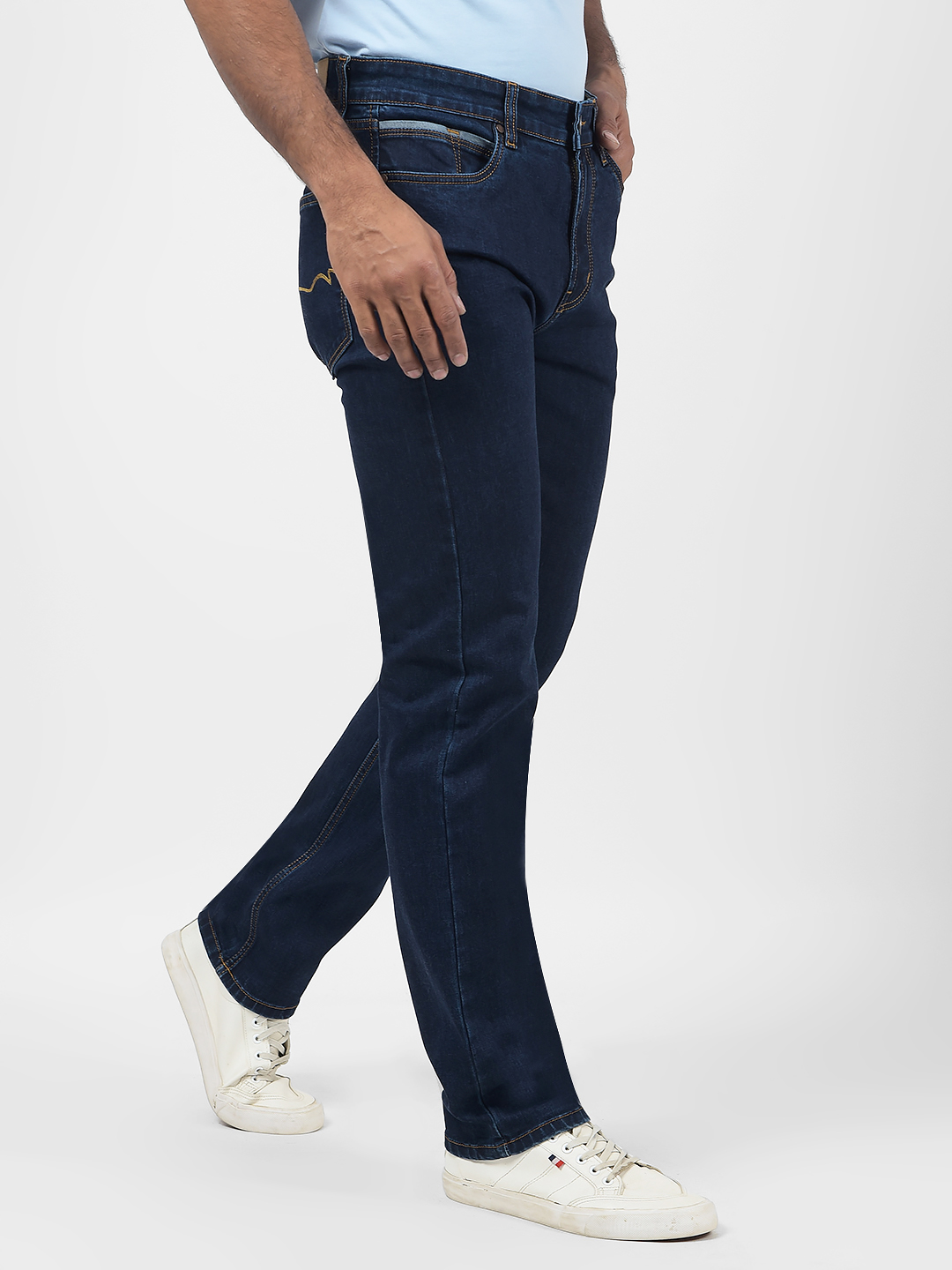 Numero Uno Men Solid Dark Blue Jeans